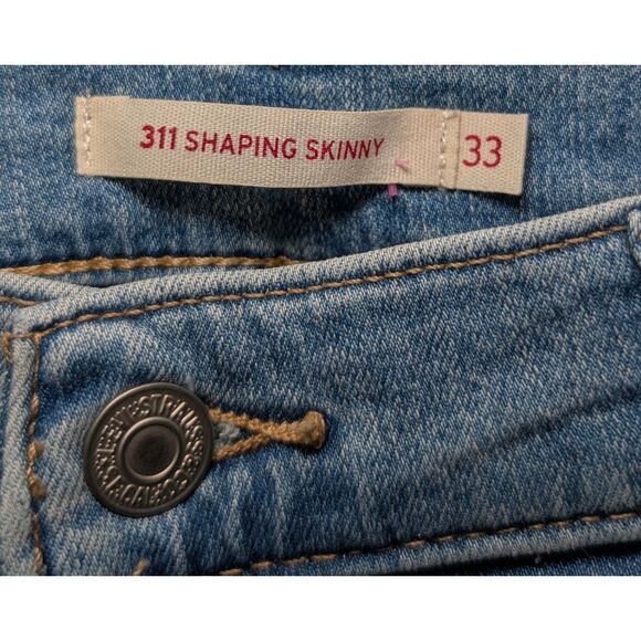 Levi's 311 Shaping Skinny Jeans Women's 33 Mid Rise Light Wash Stretch Denim - Picture 3 of 10